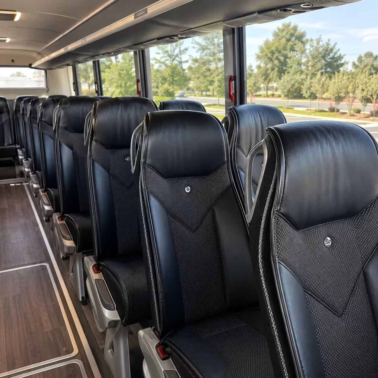 56 passenger charter bus interior