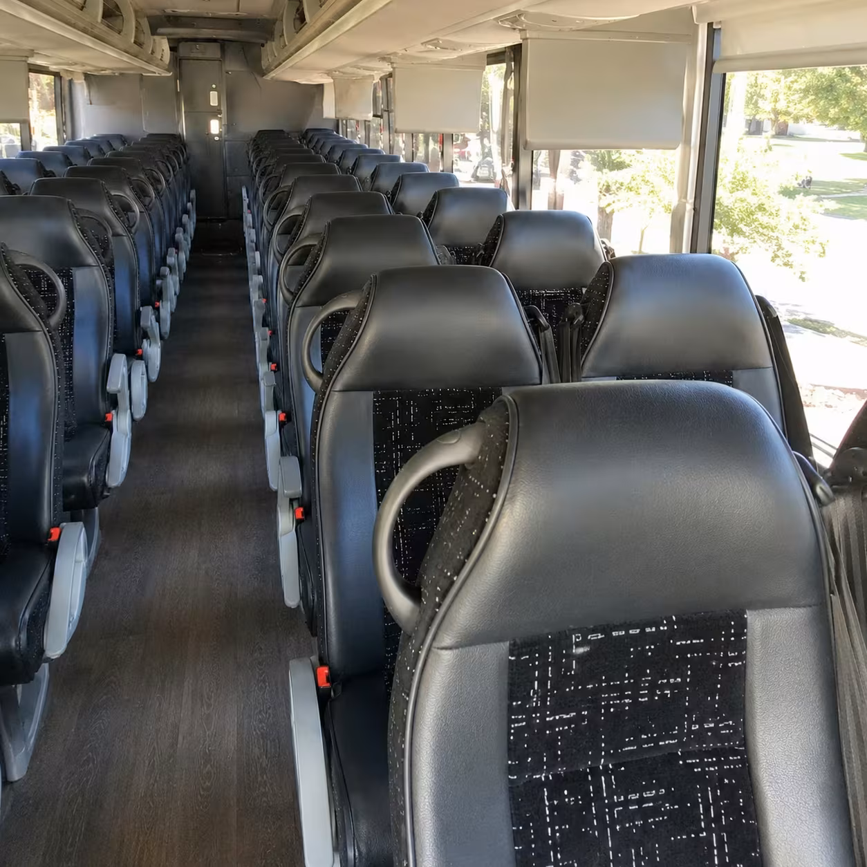 tyler charter bus rental interior
