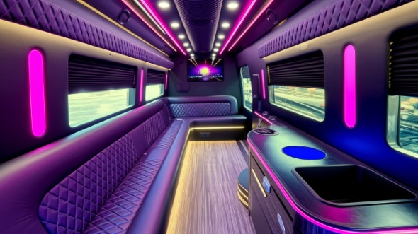 party bus rental interior