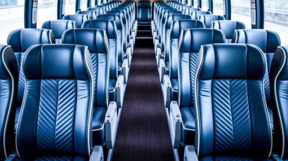tyler 55 passenger charter bus inside