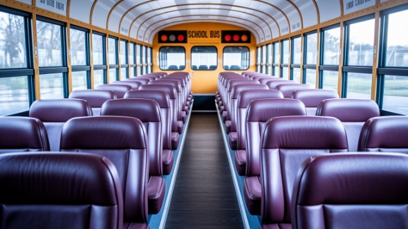 tyler school bus rental interior